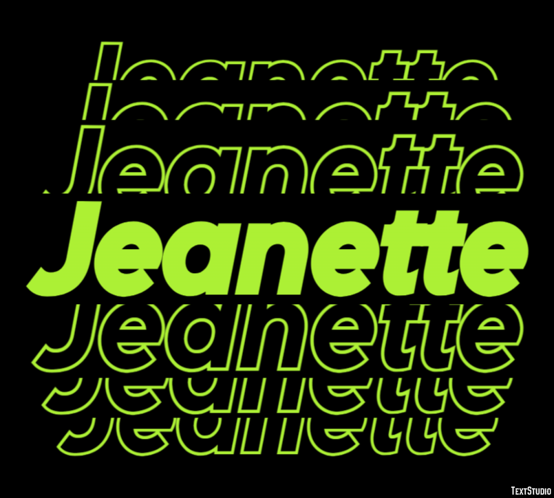 Jeanette Text Effect