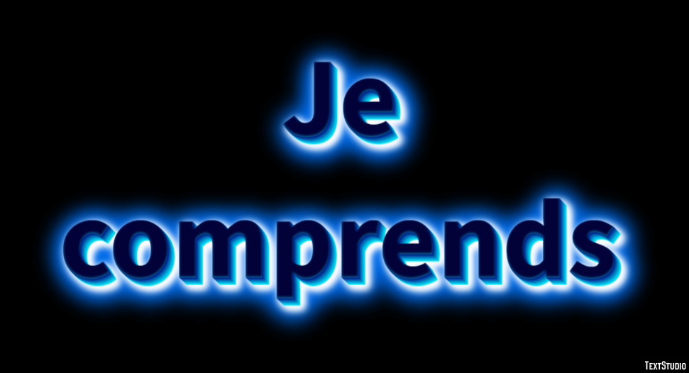 Je comprends Efecto de Texto