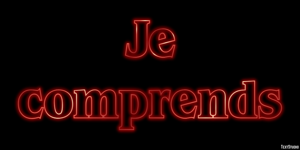 Je comprends Text Effect