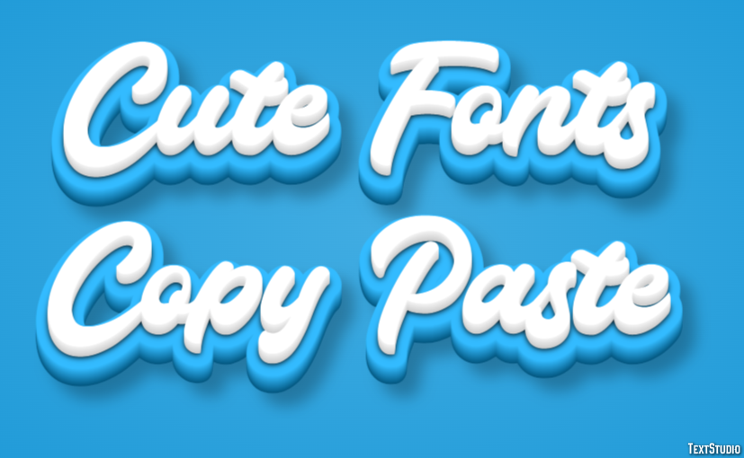 Cute Fonts Copy Paste Effetto testo