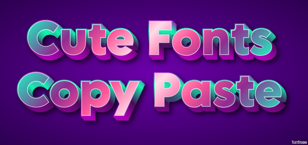 Cute Fonts Copy Paste Effetto testo