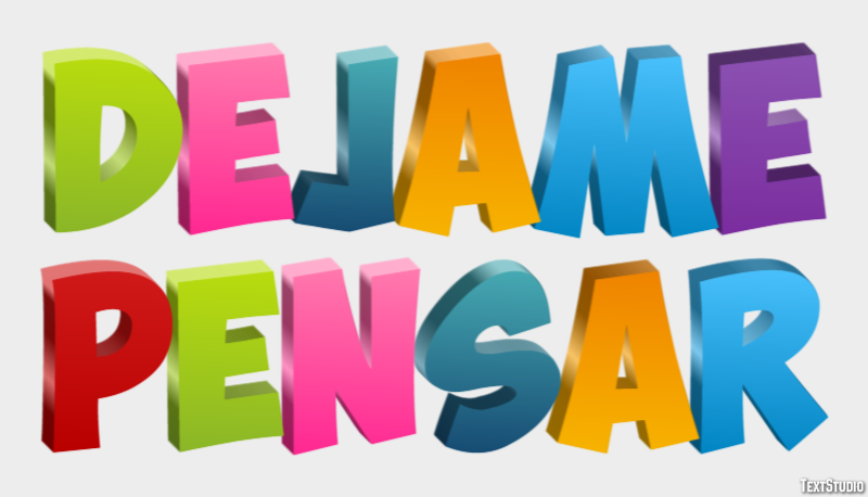 Déjame pensar Effetto testo