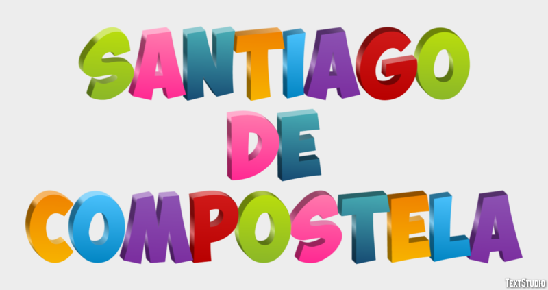 Santiago de Compostela Effetto testo