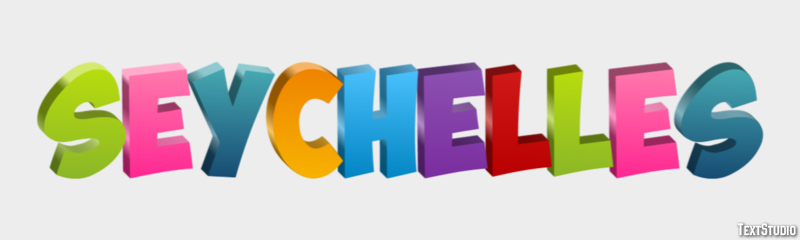 Seychelles Texteffekt