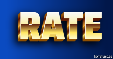 Rate Effet de texte