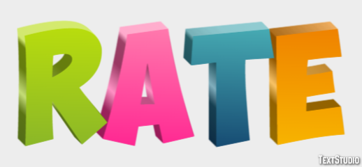 Rate Effet de texte