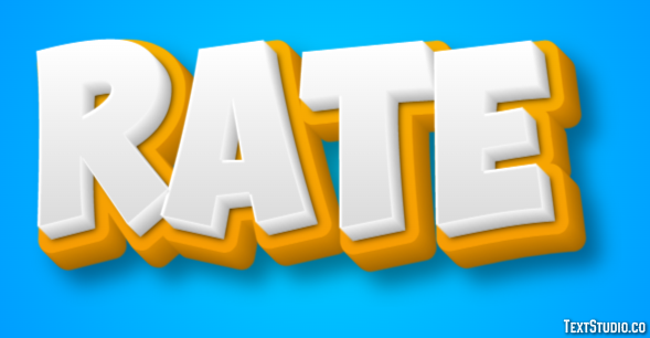 Rate Effet de texte