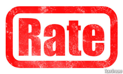 Rate Effet de texte
