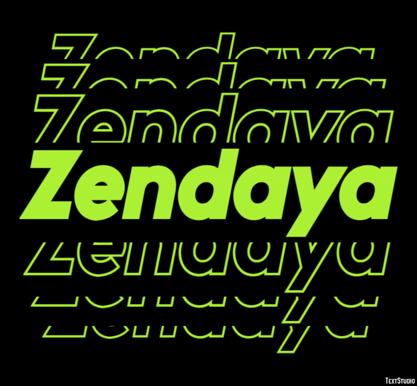 Zendaya Text Effect