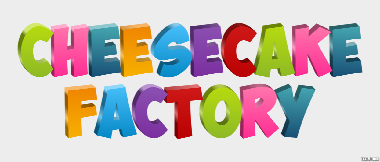 Cheesecake Factory Effetto testo