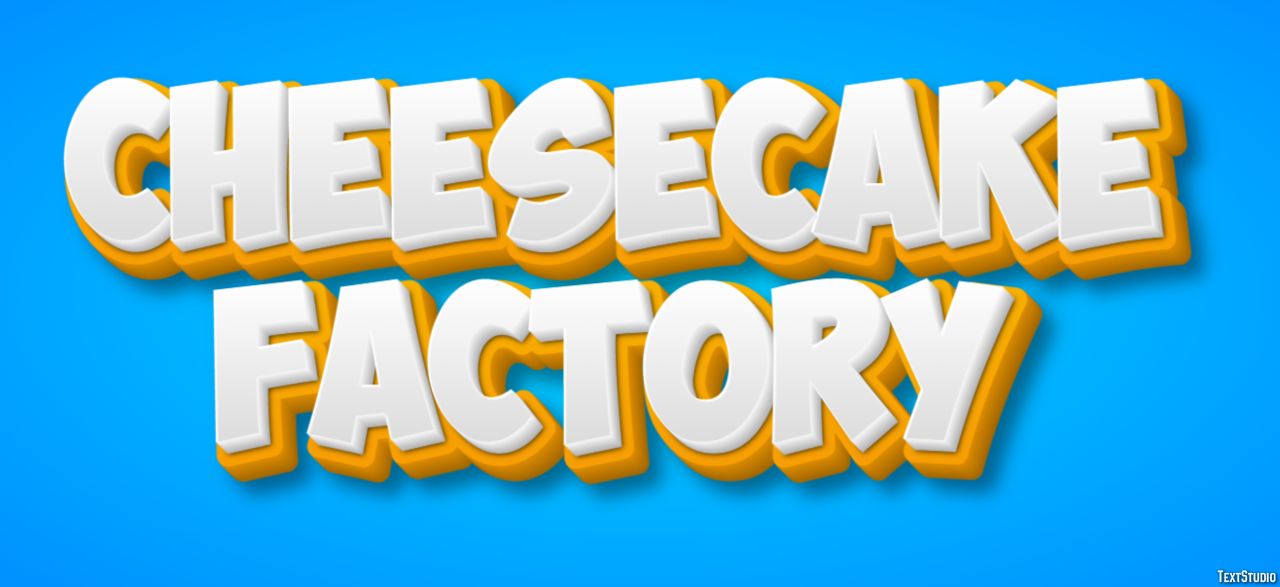 Cheesecake Factory Effetto testo