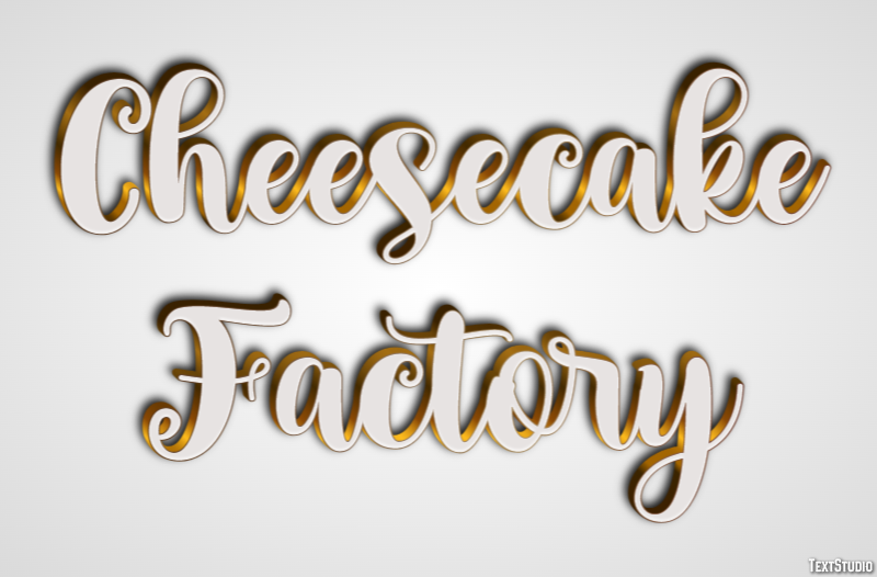 Cheesecake Factory Effetto testo