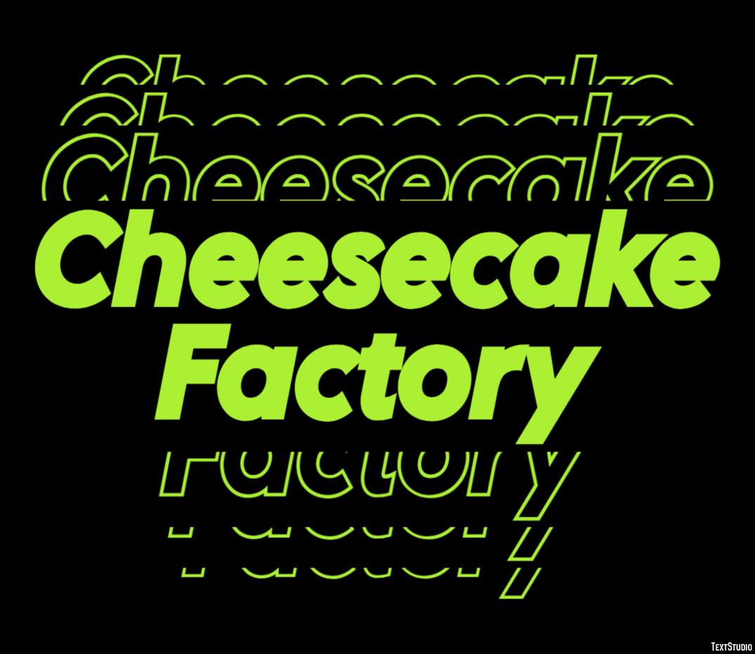 Cheesecake Factory Effetto testo