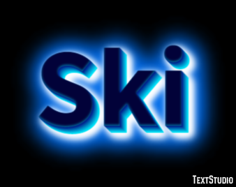 Ski Effet de texte