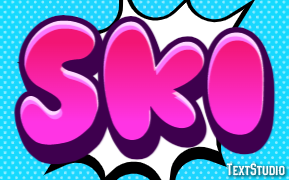 Ski Effet de Texte
