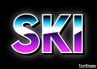 Ski Effet de Texte