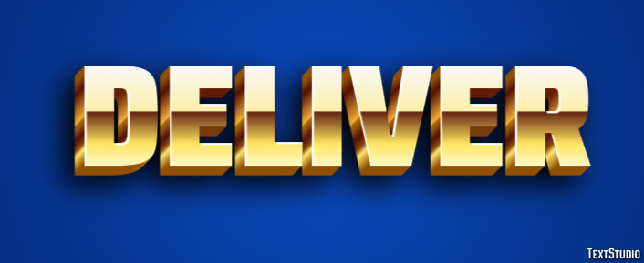 Deliver Efeito de texto