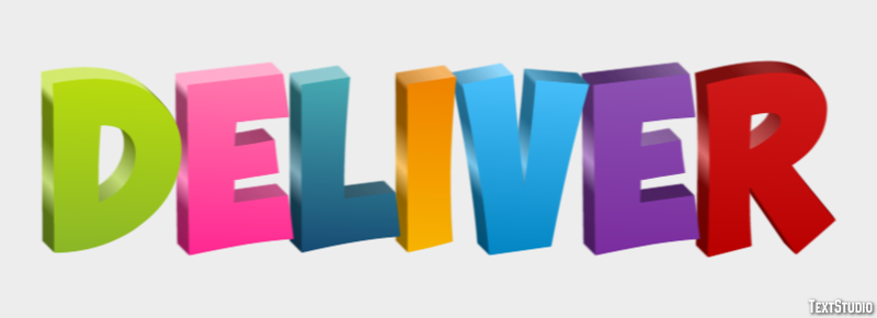 Deliver Text Effect