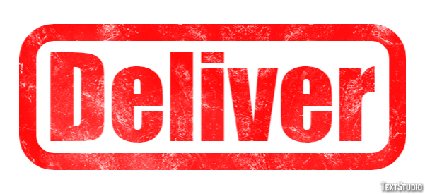 Deliver Effet de Texte