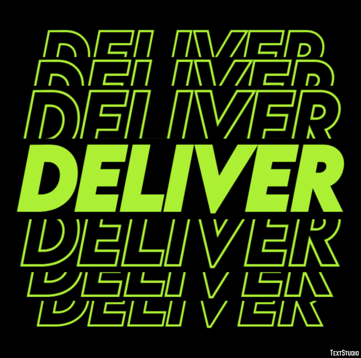 Deliver Text effect