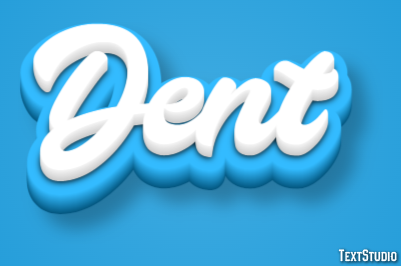 Dent Text Effect