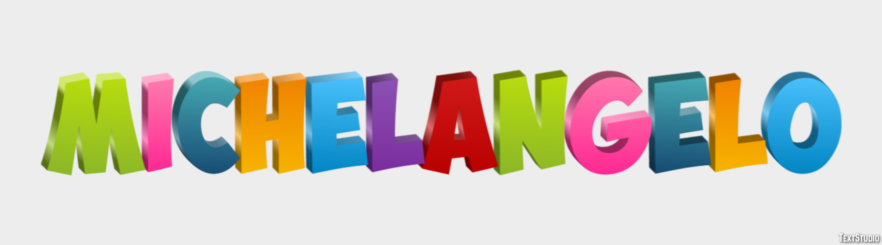 Michelangelo Text effect