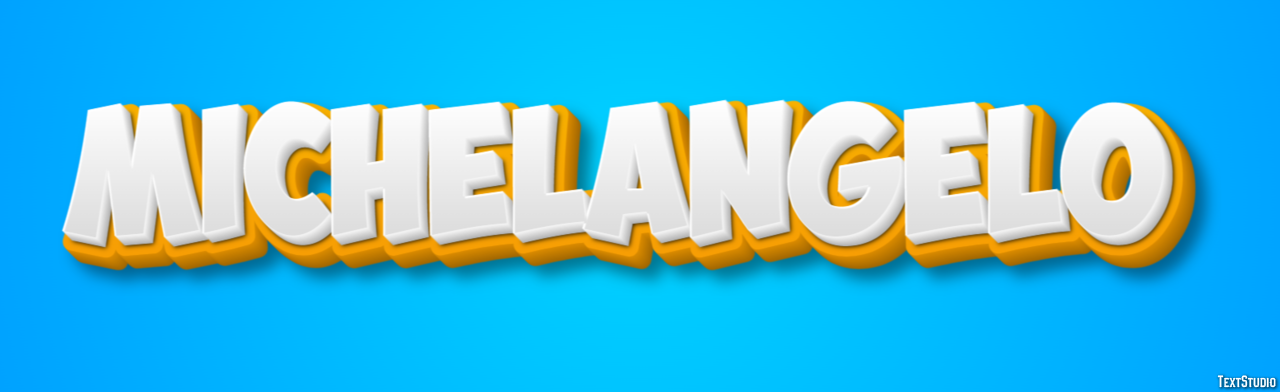 Michelangelo Text effect