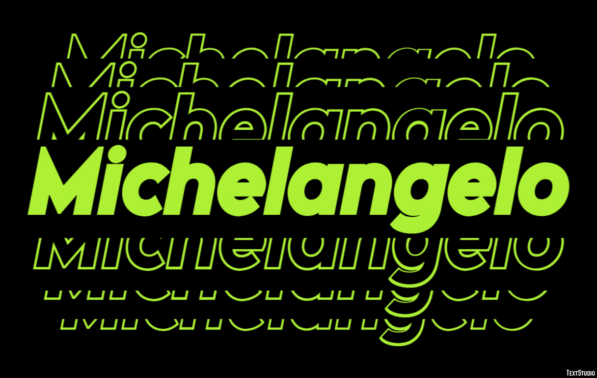 Michelangelo Text effect