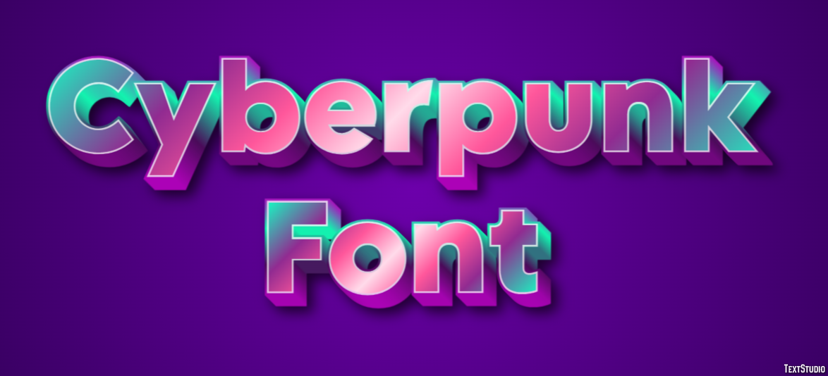 Cyberpunk Font Text Effect