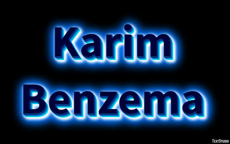 Karim Benzema Efeito de texto