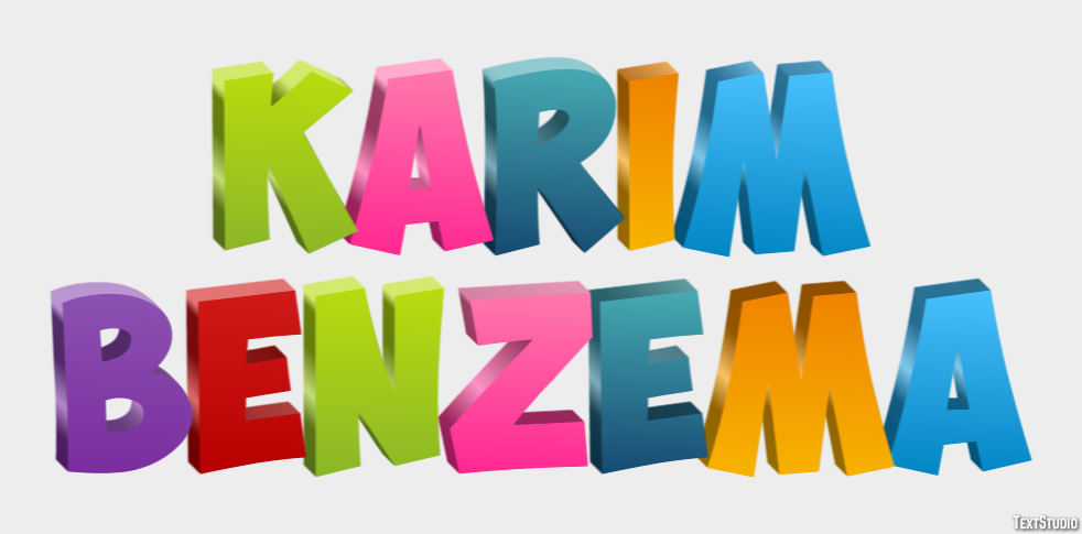 Karim Benzema Efecto de Texto