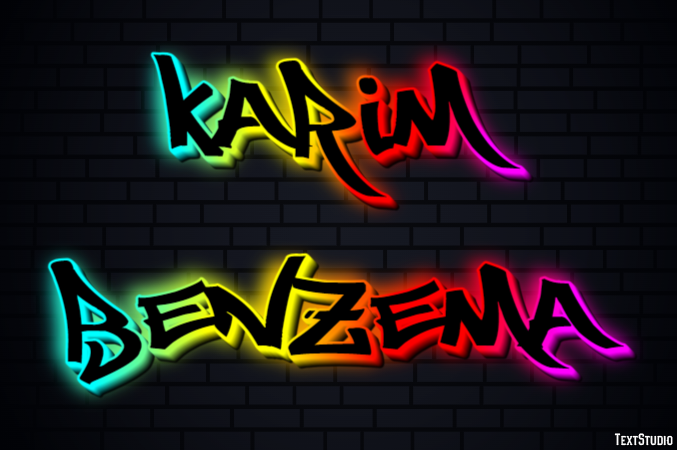 Karim Benzema Efeito de texto