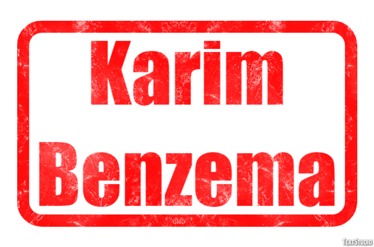 Karim Benzema Efecto de Texto