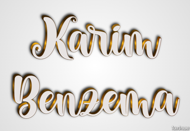 Karim Benzema Text Effect