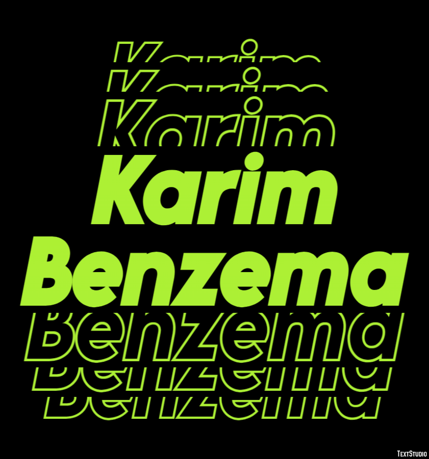 Karim Benzema Efecto de Texto