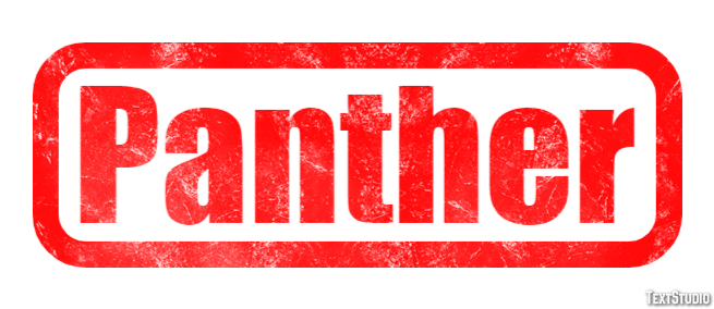 Panther Efecto de texto