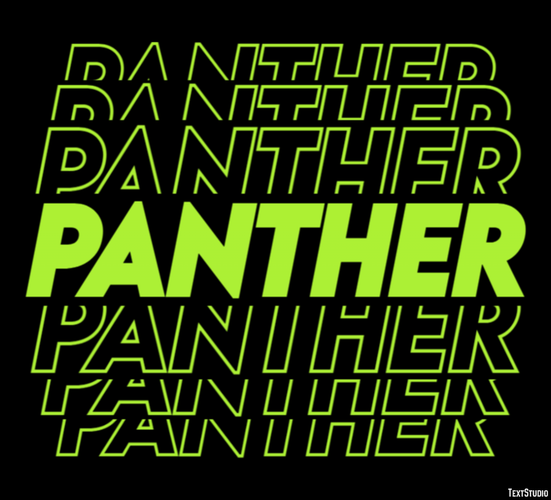 Panther Efecto de texto