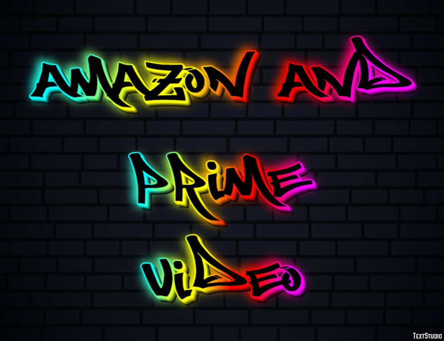 Amazon And Prime Video Effetto testo