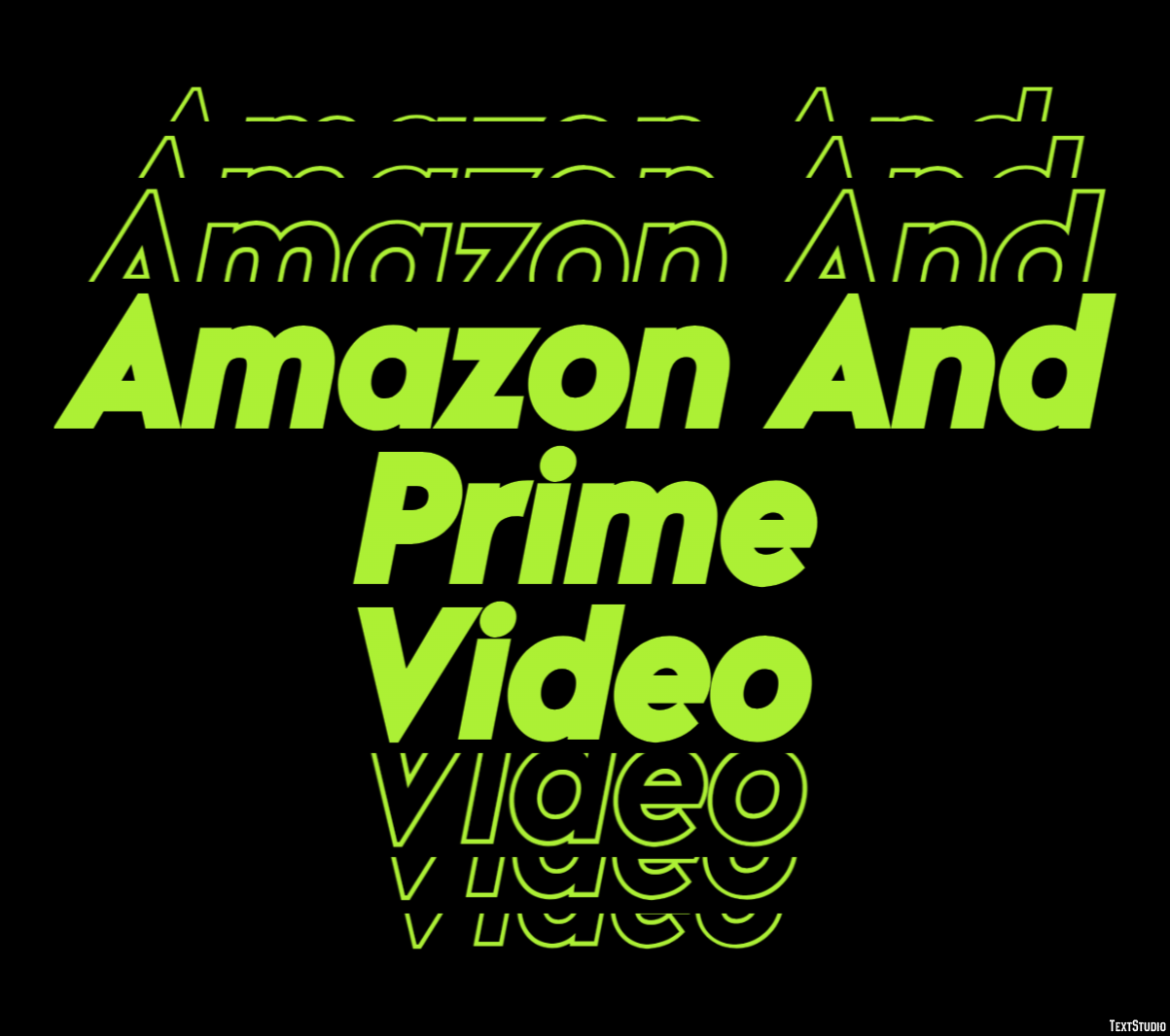 Amazon And Prime Video Effetto testo