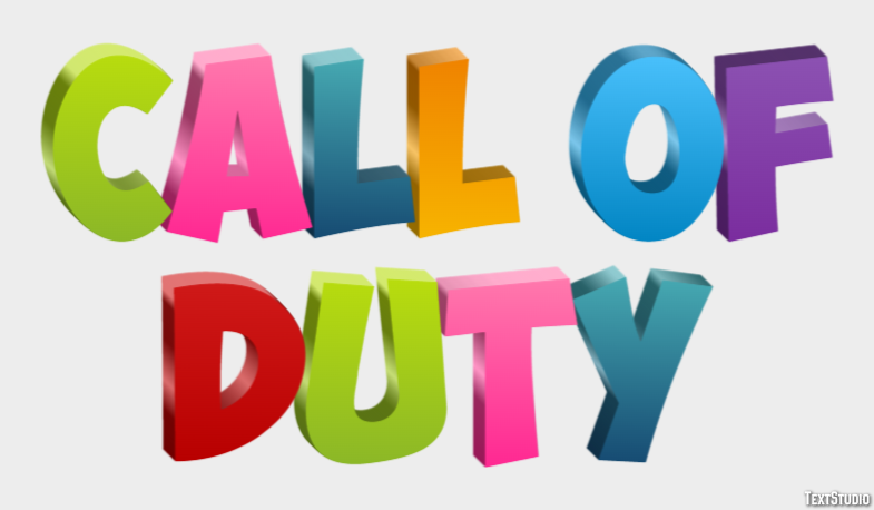 Call of Duty Efecto de Texto