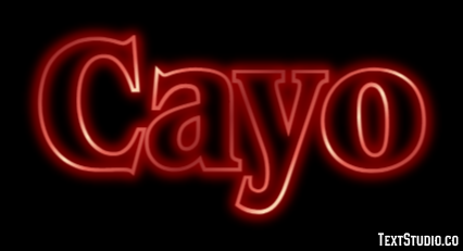 Cayo Efecto de texto