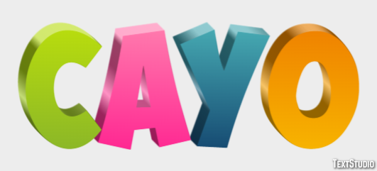 Cayo Efecto de texto