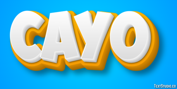 Cayo Efecto de texto