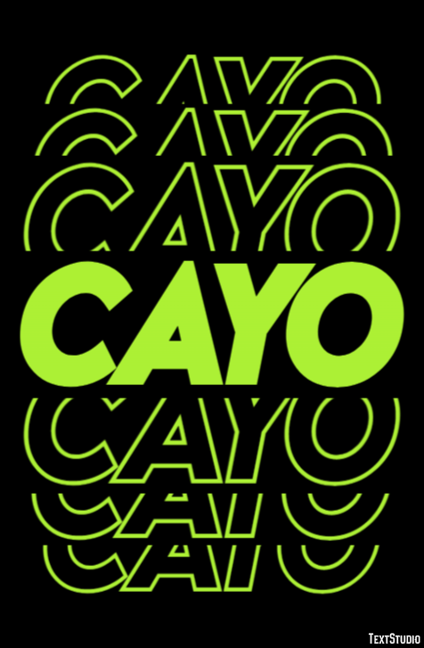 Cayo Efecto de texto