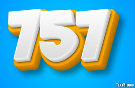 757 Efekt tekstowy