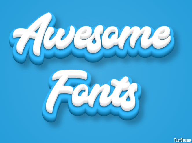 Awesome Fonts Text Effect