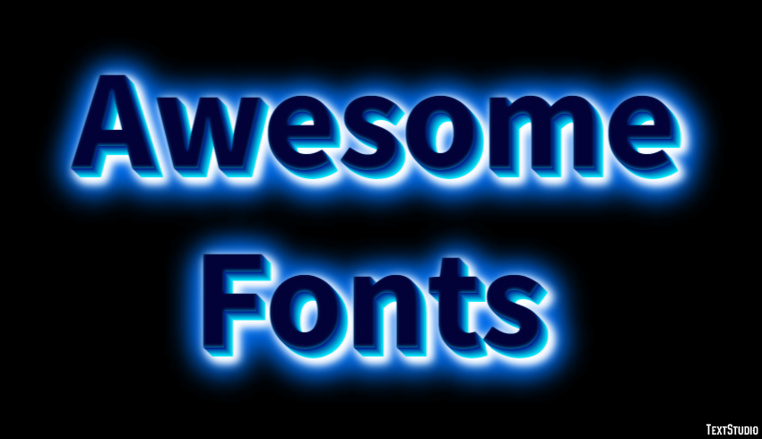 Awesome Fonts Texteffekt