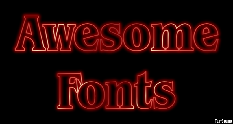 Awesome Fonts Text Effect