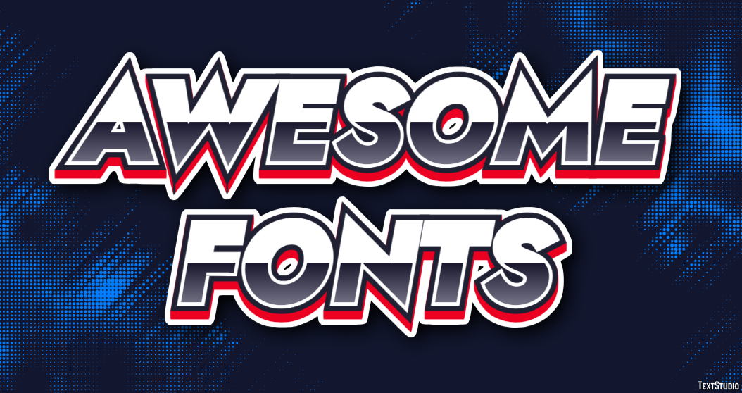 Awesome Fonts Text Effect