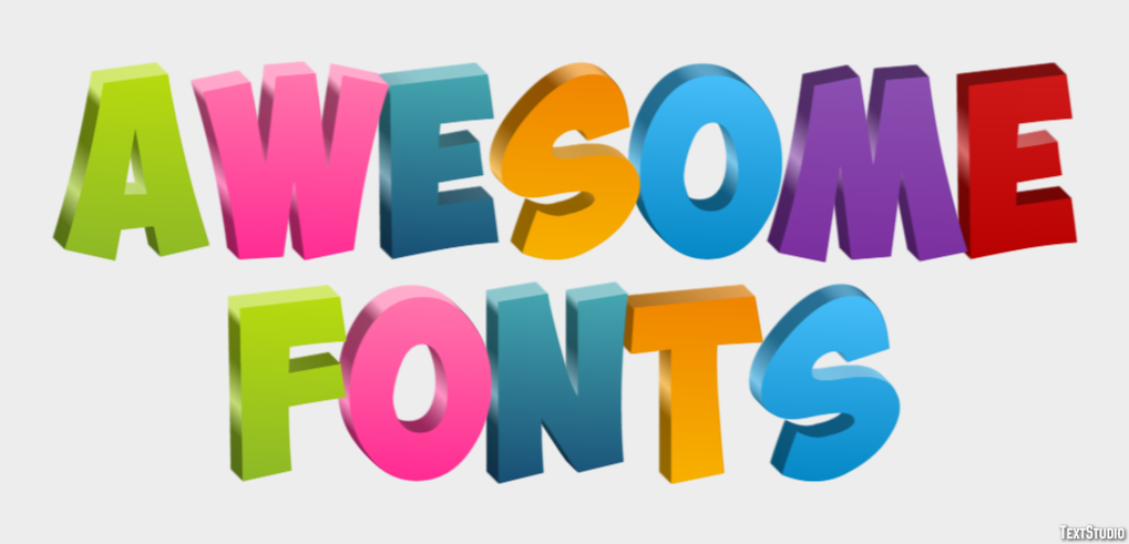 Awesome Fonts Text Effect